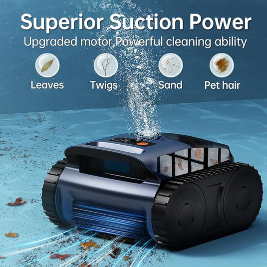 2025 Cordless Pool Vacuum Robot – Smart Wall & Floor Cleaner
