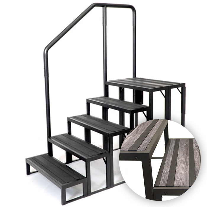 Load image into Gallery viewer, All Weather Woodgrain Charcoal 5T Spa Step
