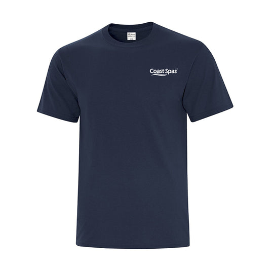 Navy Unisex Tee Shirt - Coast Spas Hot Tubs