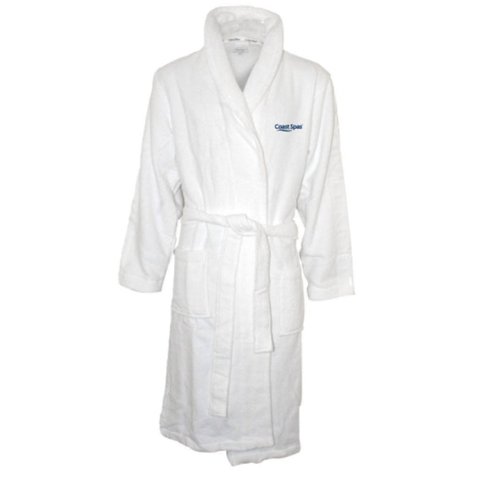 Ultra Plush Bath Robe - White Unisex - Coast Spas Hot Tubs