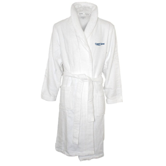 Ultra Plush Bath Robe - White Unisex - Coast Spas Hot Tubs